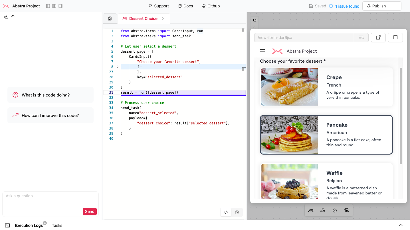 Interactive Form Creation